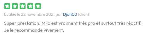 Avis Djaho0 — Codeur.com